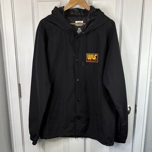 WLF Enduro XL Black Men's Streetwear‎ Skate Windbreaker Minimalist Jacket